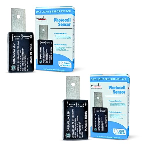Dreamlux 10Amp 230V AC 50Hz LDR Sensor Pro - IP66 Waterproof Day Night Switch | Auto On Off | Photocell With 4kv Surge Protection