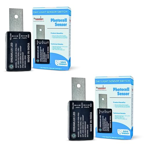 Dreamlux 10Amp 230V AC 50Hz LDR Sensor Pro - IP66 Waterproof Day Night Switch | Auto On Off | Photocell With 4kv Surge Protection