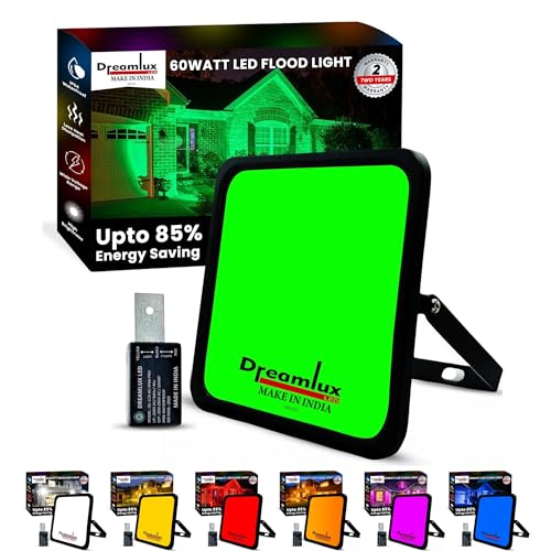 Dreamlux 60W Dusk to Dawn LED Waterproof Flood Light with Auto On/Off Day Night Sensor | BIS Approved | Aluminium Body\