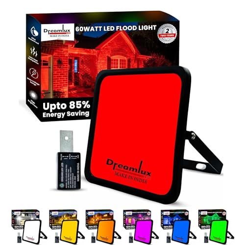 Dreamlux 60W Dusk to Dawn LED Waterproof Flood Light with Auto On/Off Day Night Sensor | BIS Approved | Aluminium Body\