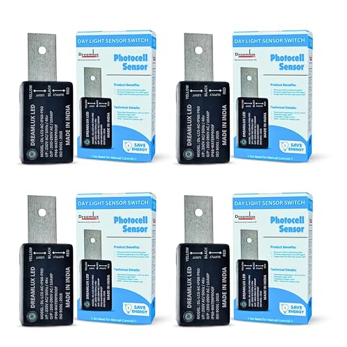 Dreamlux 10Amp 230V AC 50Hz LDR Sensor Pro - IP66 Waterproof Day Night Switch | Auto On Off | Photocell With 4kv Surge Protection