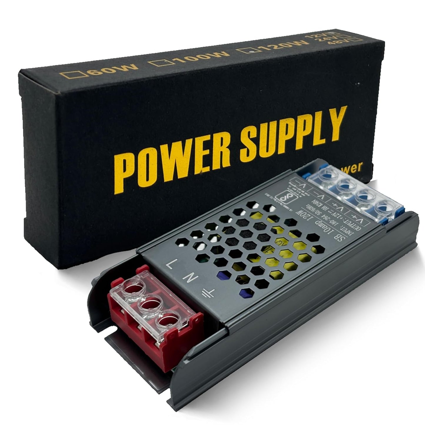 Dreamlux 12VOLT 10AMP 120WATT Switching Power Supply Universal Regulated Transformer, BIS Approved | LED Strip,CCTV cameras,audio amplifier,Indoor use | AC 110V-220V to DC 12V 10A