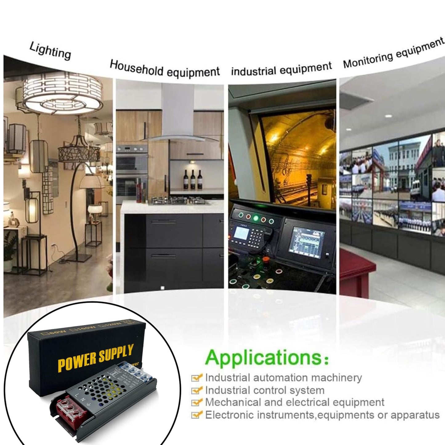 Dreamlux 12VOLT 10AMP 120WATT Switching Power Supply Universal Regulated Transformer, BIS Approved | LED Strip,CCTV cameras,audio amplifier,Indoor use | AC 110V-220V to DC 12V 10A