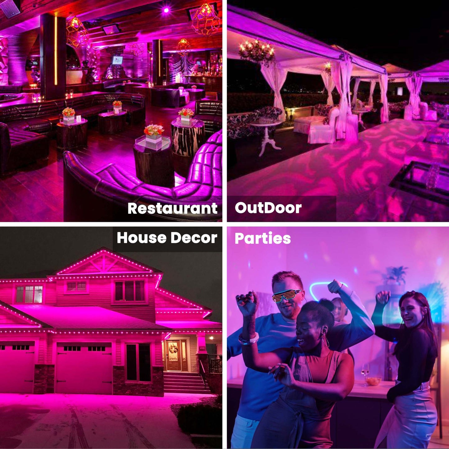 Dreamlux 60 Watt Light Down Chock | Outdoor Flood Lights IP66 Waterproof | Flood Light | Focus Lights | Ultra Bright | Aluminium Body | 85% Energy Saving,Durability (60W Pink Color)