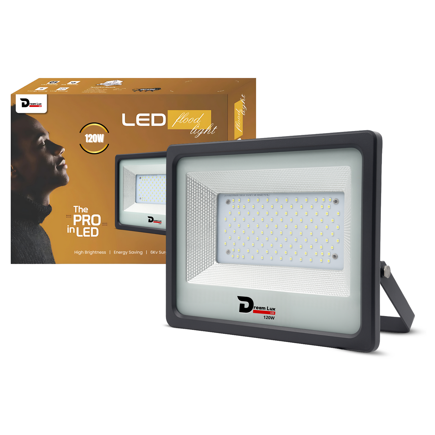 Dreamlux 120 Watt Light Down Chock | Outdoor Flood Lights IP66 Waterproof | Flood Light | Focus Lights | Ultra Bright | Aluminium Body | 85% Energy Saving,Durability (120W, Color : Cool White)