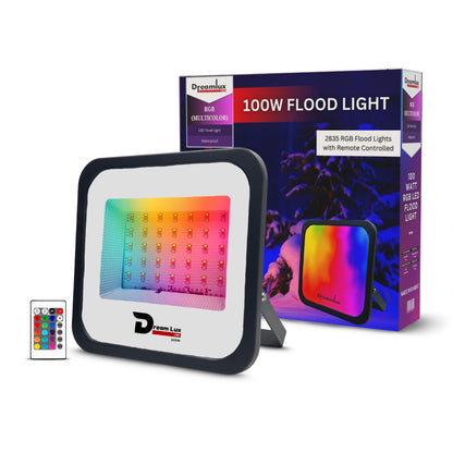 Dreamlux 100W RGB Flood Light with Remote Control | Decoration Light, 2835 LED - Color : Multicolor