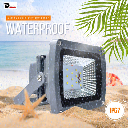 Dreamlux 20W LED Flood Light 5 Years Warranty, IP67 Waterproof Outdoor LED Flood Lights, High Mast Focus Light, Halogen Light for Factory, Garage, Parking,Garden,Shop, Color : Red