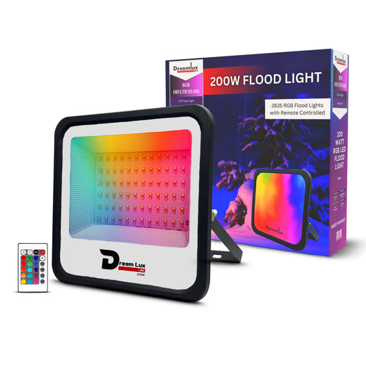 Dreamlux 200W RGB Flood Light with Remote Control | Decoration Light, 2835 LED - Color : Multicolor