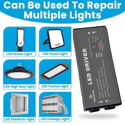 Dreamlux 36watt 750mA IP66 Led Driver With 4Kv Surge,OVP,UVP,OTP Protection for Street/Flood Light Repairing | BIS Approved | IP66 Waterproof - (Color : Black)