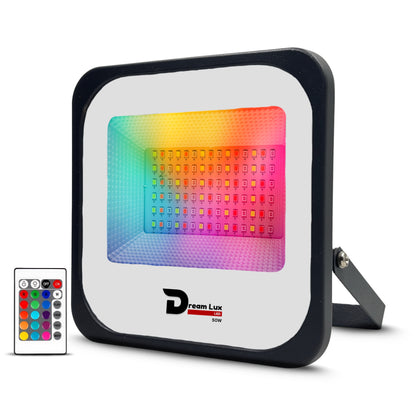 Dreamlux 50W RGB Flood Light with Remote Control | Decoration Light, 2835 LED - Color : Multicolor