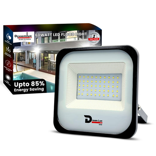 Dreamlux 60 Watt Light Down Chock | Outdoor Flood Lights IP66 Waterproof | Flood Light | Focus Lights | Ultra Bright | Aluminium Body | 85% Energy Saving,Durability (60W Cool White Color)