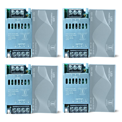 Dreamlux 12v 5amp smps Power Supply 60w Weather Proof Rainproof Suitable for LeD Signage, Strip Light, Decorate Lite, Surveillance CCTV Camera & Industrial Automation Machine and Much More(Pack-10pc)