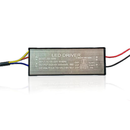 Dreamlux 100watt 3000mA IP66 Led Driver With 2-Year Warranty and 6Kv Surge,OVP,UVP,OTP Protection for Street/Flood Light Repairing (Color : Black)