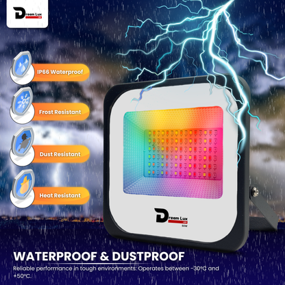 Dreamlux 50W RGB Flood Light with Remote Control | Decoration Light, 2835 LED - Color : Multicolor