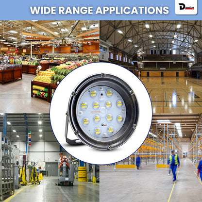 Dreamlux 60W High Bay LED Light | IP66 Waterproof Industrial Hanging Light | 140 LM/W Efficiency| Aluminum Die-Cast Body | Factory, Warehouse & Commercial Use (Color : Cool White)