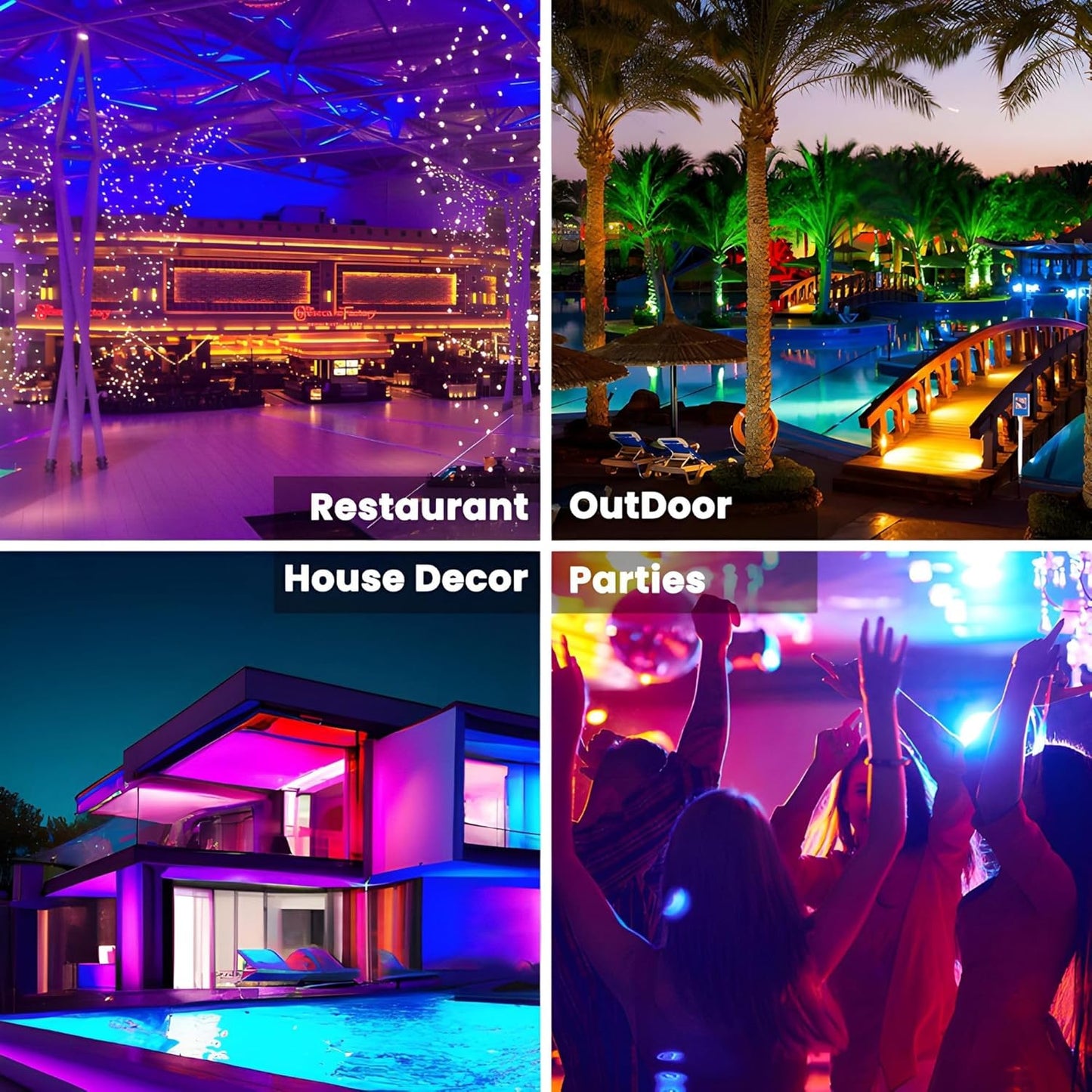 Dreamlux 50W RGB Flood Light with Remote Control | Decoration Light, 2835 LED - Color : Multicolor