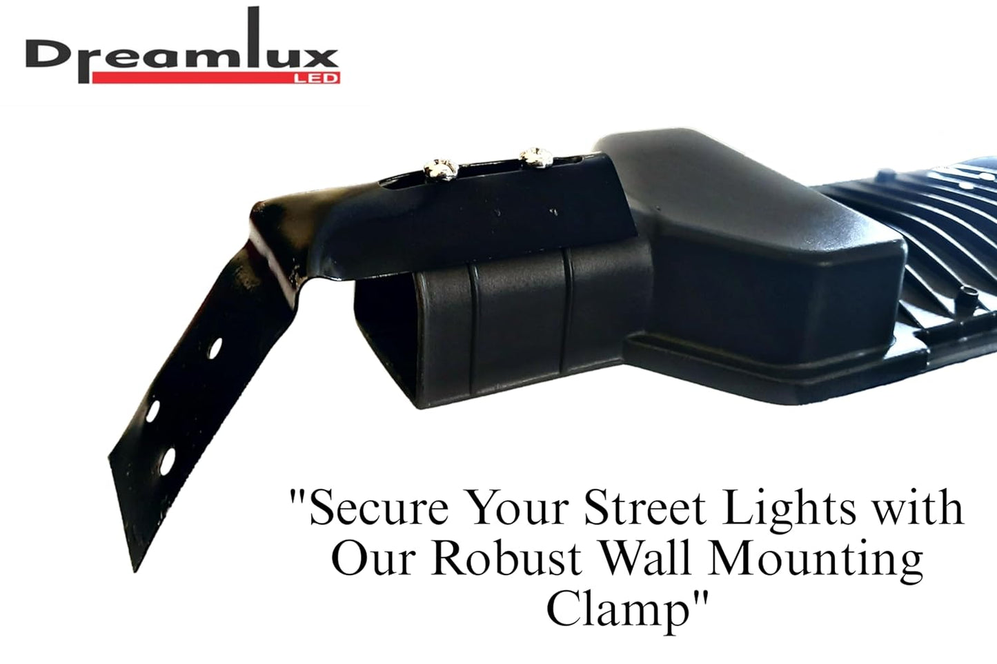 Dreamlux Heavy-Duty Steel Wall Mounting Clamp for LED Street Light – Rust-Resistant | Durable | Easy Installation (Steel Wall Clamp)