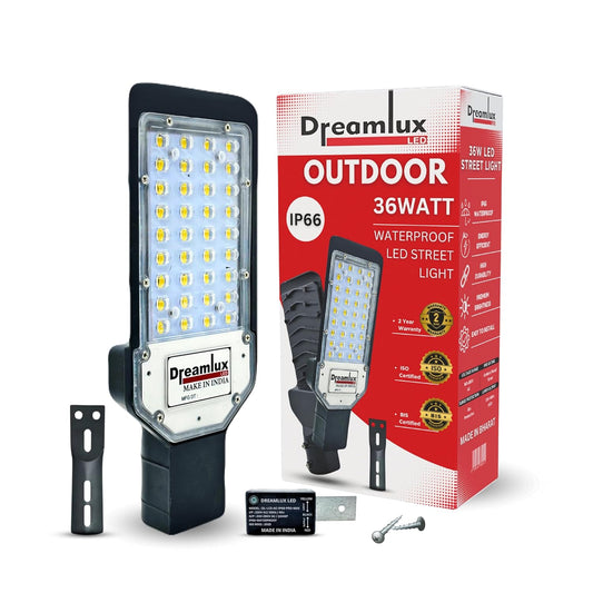Dreamlux LED Dusk to Dawn Auto Day/Night ON/Off LDR Sensor Lens Street Light, IP-66 Outdoor Light (Cool White, Aluminum) (36W Day Night Sensor, 1, Count)