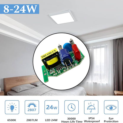 Dreamlux 8W To 24W-300mA BIS certified Non isolated Driver, Universal & Multipurpose LED Panel Light Driver for Surface Panel Light, Down light, BulkHead Light