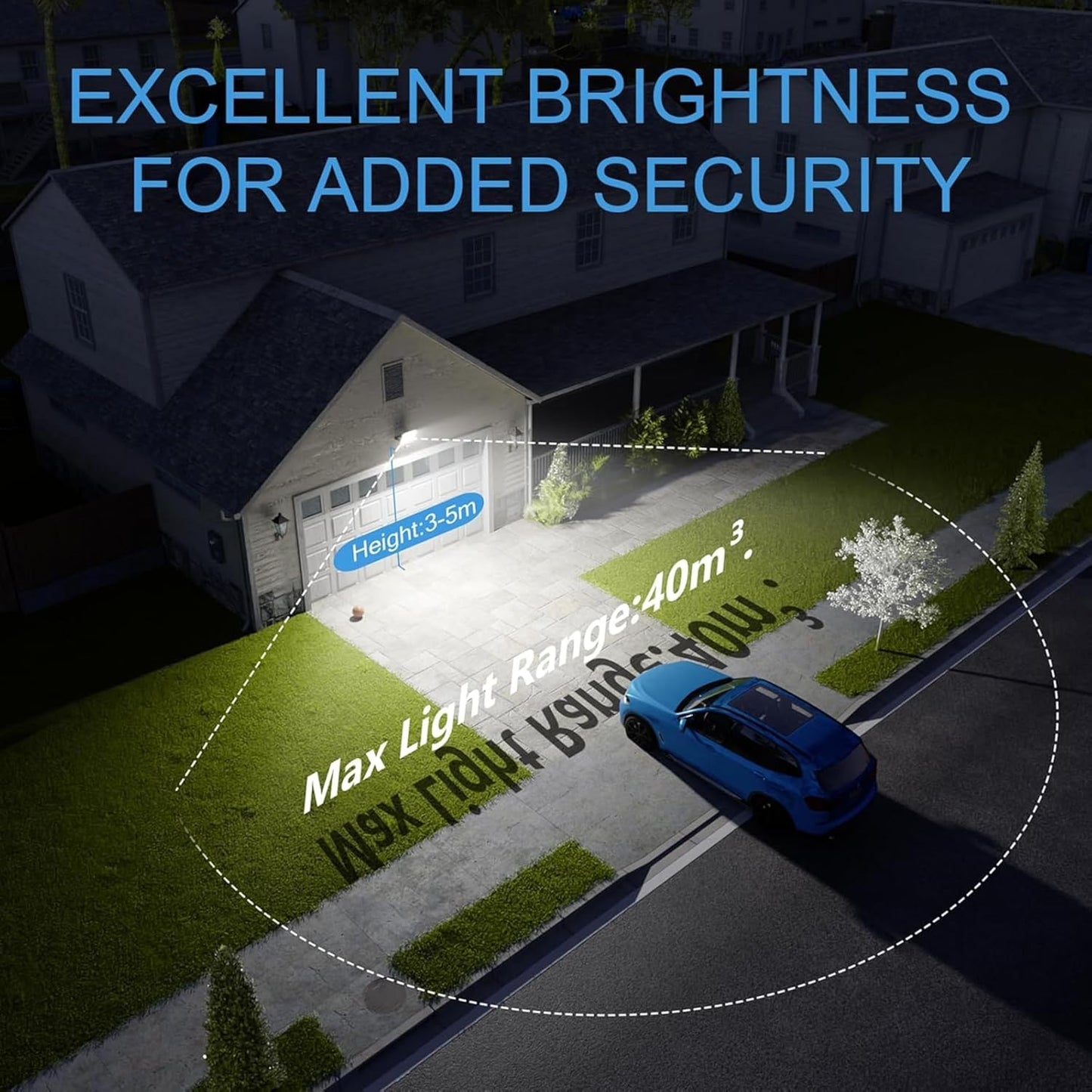 Dreamlux 100W LED Flood Light with Lens Technology | IP66 Waterproof, BIS Approved, 140-150lm/W, Outdoor Focus Light for Garden, Garage, Street- Cool White