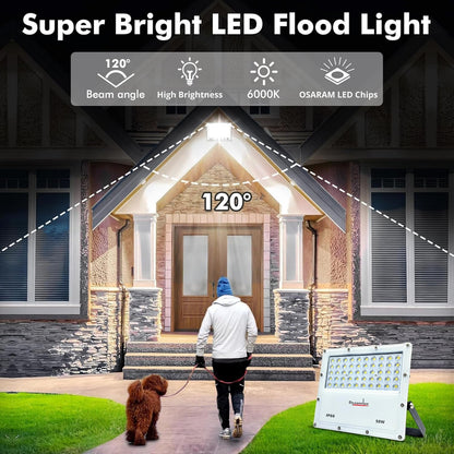 Dreamlux 100W LED Flood Light with Lens Technology | IP66 Waterproof, BIS Approved, 140-150lm/W, Outdoor Focus Light for Garden, Garage, Street- Cool White