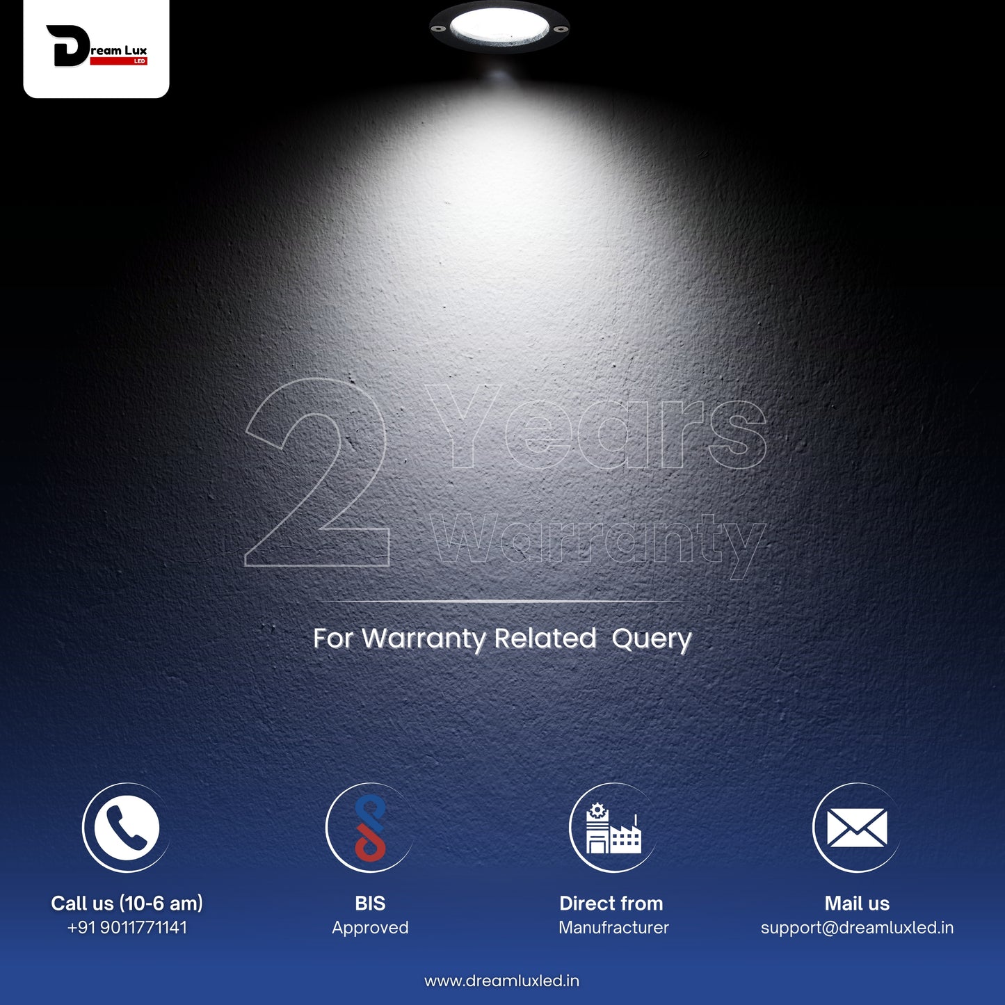 Dreamlux 60 Watt Light Down Chock | Outdoor Flood Lights IP66 Waterproof | Flood Light | Focus Lights | Ultra Bright | Aluminium Body | 85% Energy Saving,Durability (60W Warm White Color)