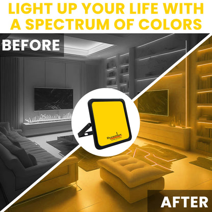 Dreamlux 60 Watt Light Down Chock | Outdoor Flood Lights IP66 Waterproof | Flood Light | Focus Lights | Ultra Bright | Aluminium Body | 85% Energy Saving,Durability (60W Warm White Color)