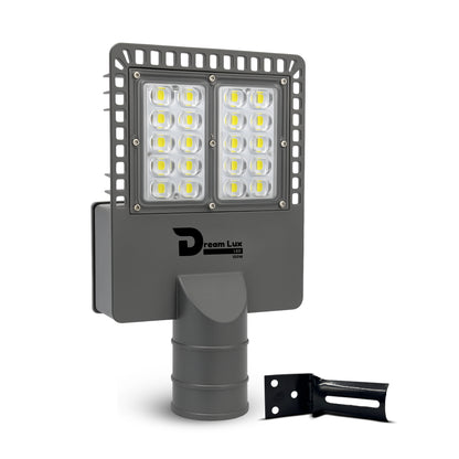 Dreamlux 100W LED Street Light with Back Cover LENS Technology | 5050 OSRAM LEDs | Wall Mount Clamp | IP66 Waterproof | 6kV Surge, UVP, OVP, LVP, SCP Protection | 190–200 LM/W | BIS/ISO Certified | 2 Year Warranty, Color : Cool White