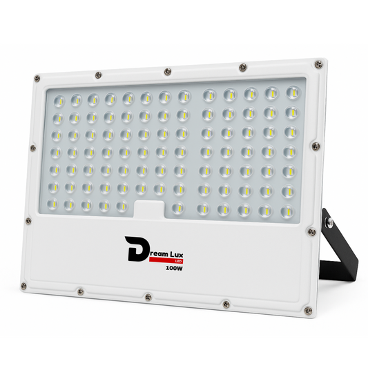 Dreamlux 100W LED Flood Light with Lens Technology | IP66 Waterproof, BIS Approved, 140-150lm/W, Outdoor Focus Light for Garden, Garage, Street- Cool White