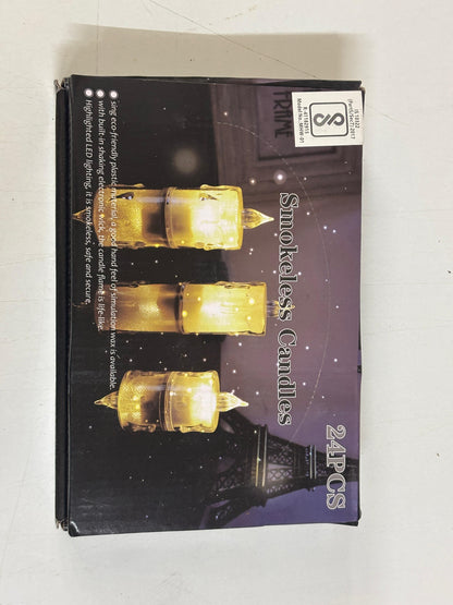 Dreamlux LED Tea Light Candles | Flameless & Smokeless Diya | Decorative Acrylic Tealight Candle for Home, Room, Table, Pooja Room & Festival Décor (Yellow)