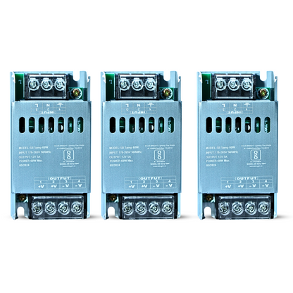 Dreamlux 12v 5amp smps Power Supply 60w Weather Proof Rainproof Suitable for LeD Signage, Strip Light, Decorate Lite, Surveillance CCTV Camera & Industrial Automation Machine and Much More(Pack-10pc)